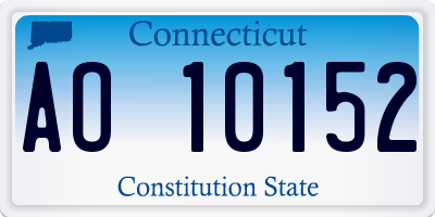 CT license plate AO10152