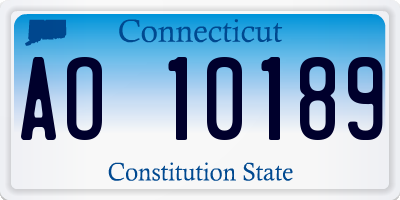 CT license plate AO10189
