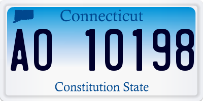 CT license plate AO10198