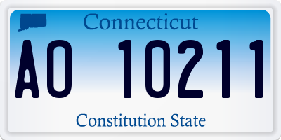 CT license plate AO10211