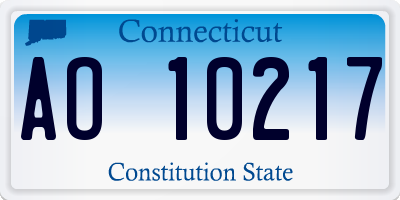 CT license plate AO10217