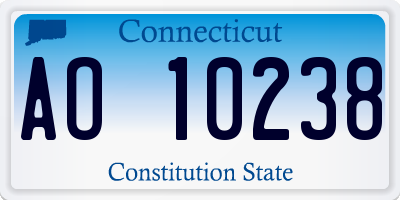 CT license plate AO10238