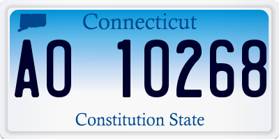 CT license plate AO10268