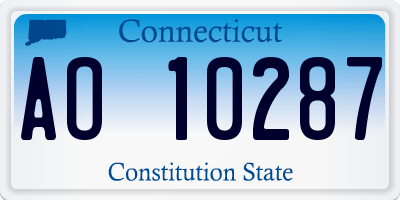 CT license plate AO10287