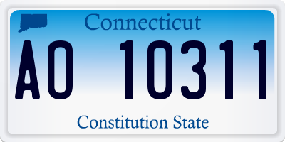 CT license plate AO10311