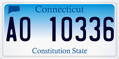 CT license plate AO10336