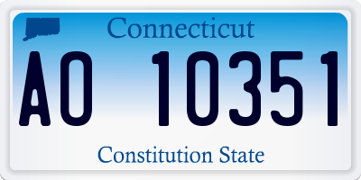 CT license plate AO10351