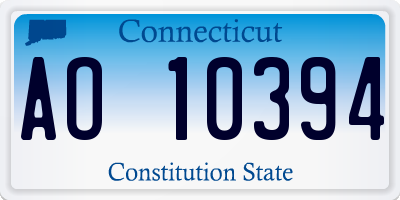 CT license plate AO10394
