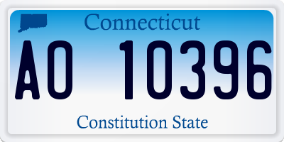 CT license plate AO10396