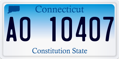 CT license plate AO10407