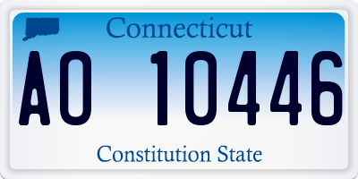 CT license plate AO10446