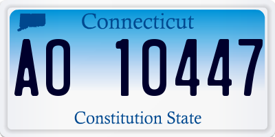 CT license plate AO10447