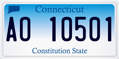 CT license plate AO10501