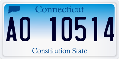 CT license plate AO10514