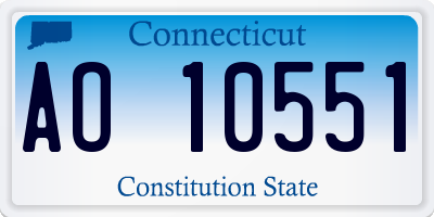 CT license plate AO10551