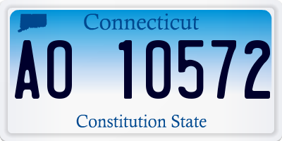 CT license plate AO10572