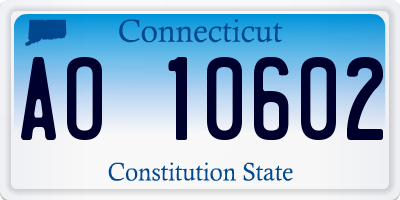CT license plate AO10602