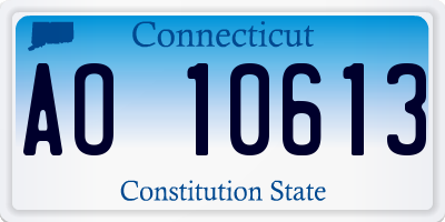 CT license plate AO10613