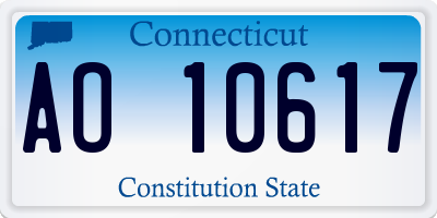 CT license plate AO10617