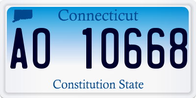 CT license plate AO10668