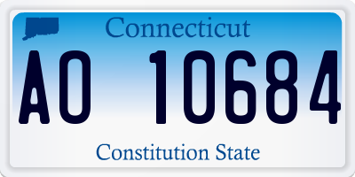 CT license plate AO10684