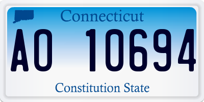 CT license plate AO10694