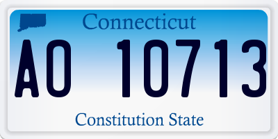 CT license plate AO10713