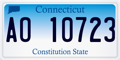 CT license plate AO10723