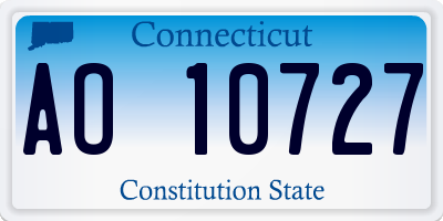 CT license plate AO10727