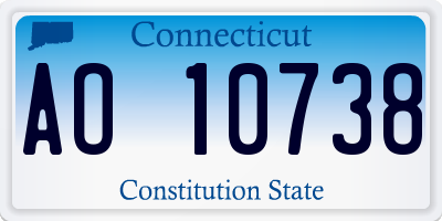 CT license plate AO10738