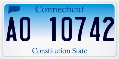 CT license plate AO10742