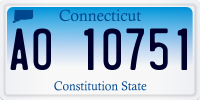 CT license plate AO10751
