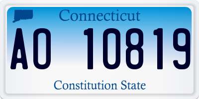 CT license plate AO10819