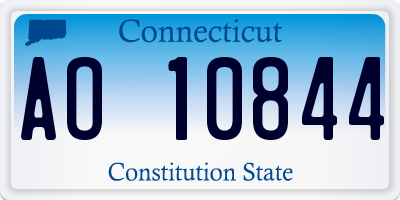 CT license plate AO10844