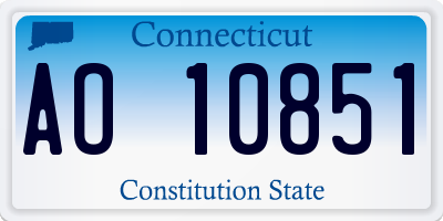CT license plate AO10851