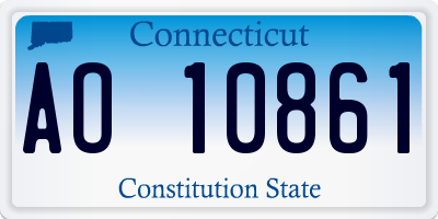 CT license plate AO10861