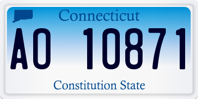 CT license plate AO10871