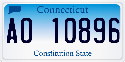 CT license plate AO10896