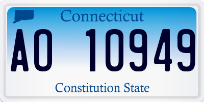 CT license plate AO10949