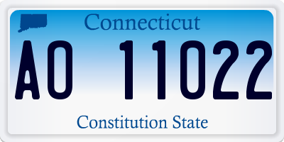 CT license plate AO11022