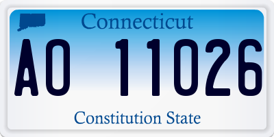 CT license plate AO11026