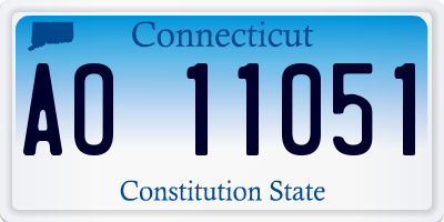 CT license plate AO11051