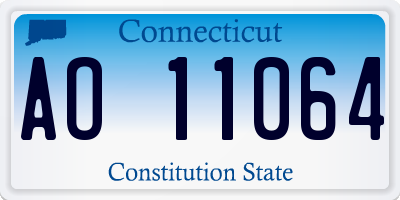 CT license plate AO11064