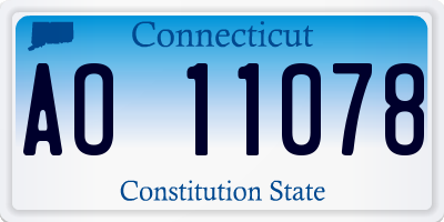 CT license plate AO11078