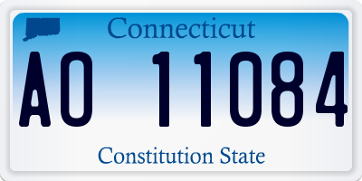 CT license plate AO11084