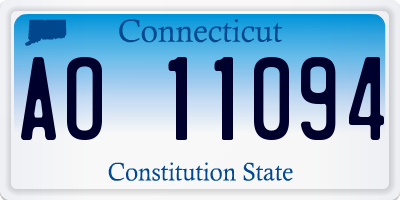 CT license plate AO11094