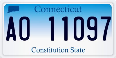 CT license plate AO11097