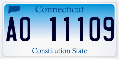 CT license plate AO11109