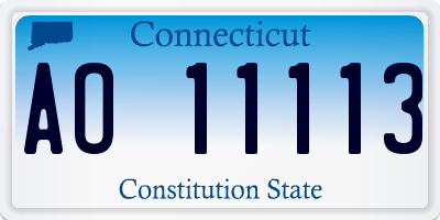 CT license plate AO11113