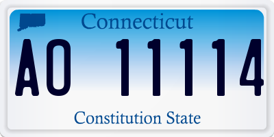 CT license plate AO11114